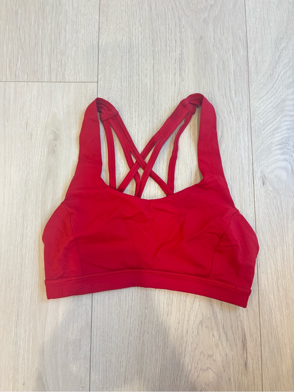 lululemon Sports Bra Red                 Strappy Sports Bra
